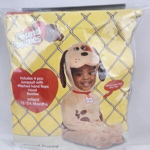 Pound Puppy Infant Baby Halloween Costume Size 12-24 Month Puppies Read Bone Hux